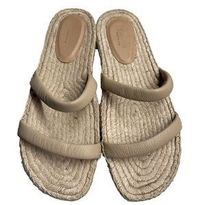 Everlane SIZE 10 Traditional Leather Espadrille Sandal (Made in Alicante, Spain)